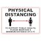 Signmission PSA Physical Distancing To Support Public Health 6 Feet 14in X 10in Wall Graphic, NS-RD-1014-25505 OS-NS-RD-1014-25505 - alternate 1